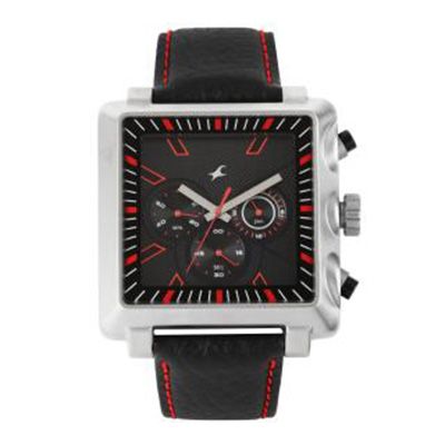 Men Black Dial Chronograph Watch 3111SL01