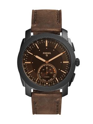 Unisex Black & Brown Hybrid Smart Watch FTW1163