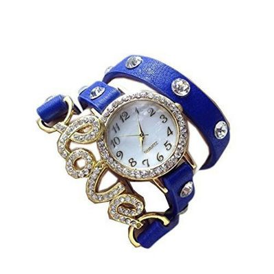 AA CORP Love  Analog Watch Blue Color for Woman and Girls
