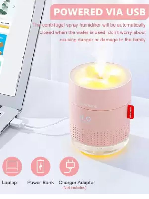 Air Humidifier Ultrasonic Cool Mist Car Humidifier with Atmosphere Light