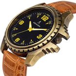 133GL0101 New Tan Colour Leather Strap Antique Bezel watch Watch - For Men