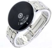 New Black Dial Stainless Still Strap For Couple And Boys And Girls Watch - For Men & Women