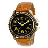 133GL0101 New Tan Colour Leather Strap Antique Bezel watch Watch - For Men