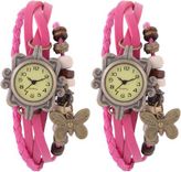 Pink - Pink Trendy Analog Casual PartyWear Watch For Women Pack Of 2