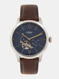 Men Navy Blue Analogue Skeleton Watch ME3110I