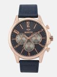 Men Navy Blue Analogue Watch