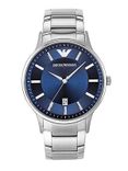 Men Blue & Silver-Toned Analogue Watch AR11180
