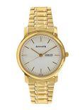 NP1013YM09 Men Gold-Toned & White Analogue Watch