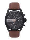 Unisex Black And Brown Analogue Watch