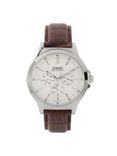 Enticer Men Silver-Toned Multi-Dial Watch MTP-V300L-7AUDF-A1177