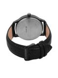 Men Black Leather Analogue Watch GD-4020-03