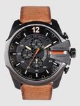 Men Black Factory Serviced Leather Analogue Watch DZ4343