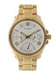 Men Gold-Toned & White Analogue Watch NK1717YM01