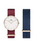 Unisex White Classic Roselyn Watch With Classic B Strap DW00500146