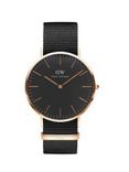 Classic Cornwall Men Black Analogue Watch DW00100148