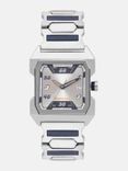 Men Silver-Toned Analogue Watch NK1474SM01