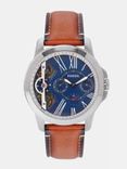 Men Blue Genuine Leather Analogue Watch ME1161_FSS