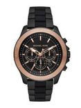 Men Black & Rose Gold Analogue Watch