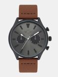Unisex Gunmetal-Toned Analogue Watch