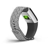GO - Zig Silver (extra Black Strap) Fitness Wearable Band