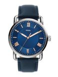 Men Blue Leather Analogue Watch FS5662