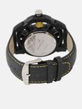 Men Grey Genuine Leather Analogue Watch 38028PL01J
