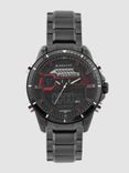 Men Black Analogue and Digital Watch C1181-44