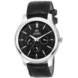 Adamo Black Ceramic Round  Watch for Men