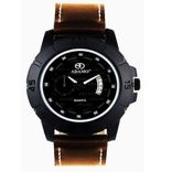 Adamo Brown Synthetic Round  Watch for Men