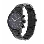 NS1805NM02 Men's Metropolitan Charm: Multifunctional Black Watch with Metallic Accents