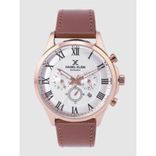 Men Off-White Textured Analogue Watch DK12220-3