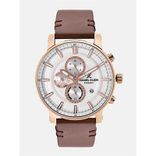 Men White & Silver-Toned Textured Analogue Watch DK12103-4