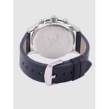 Men Blue Leather Analogue Watch DK.1.12255-3