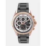 Exclusive Men Black & Silver-Toned Analogue Watch DK11946-3