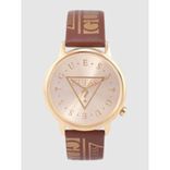 Unisex Gold-Toned Textured Analogue Watch V1008M2
