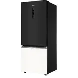 HRB-3752KWG-P 325L Black White Glass Bottom Mount Fridge