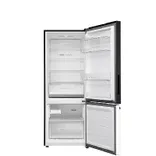HRB-3752KWG-P 325L Black White Glass Bottom Mount Fridge