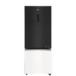 HRB-3752KWG-P 325L Black White Glass Bottom Mount Fridge