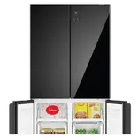HRB-600KGU1 520 Litres Black Glass 4 Door Side by Side  Wi-Fi Refrigerator