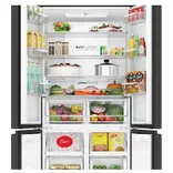 HRB-600KGU1 520 Litres Black Glass 4 Door Side by Side  Wi-Fi Refrigerator