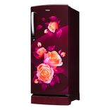 HRD-2263PRR-N 205 L, 3 Star, Red Rose Finish Direct Cool Single Door Refrigerator with Base Drawer