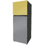HRF-3783YGG-P Vogue Series 328L, Yellow Grey Glass Finish Top Mount Frost Free Refrigerator