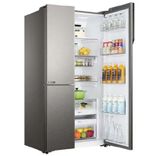 HRT-683ISU1 598L 3 Door Convertible Side by Side Refrigerator with WIFI Enabled Smart Sense AI