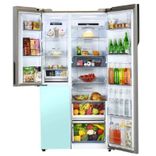 HRT-683PNGU1 Vogue 598L Peach Nyanza Glass 3-Door Convertible Fridge