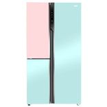 HRT-683PNGU1 Vogue 598L Peach Nyanza Glass 3-Door Convertible Fridge