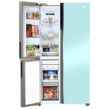 HRT-683PNGU1 Vogue 598L Peach Nyanza Glass 3-Door Convertible Fridge