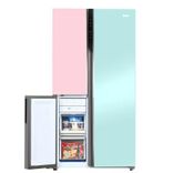 HRT-683PNGU1 Vogue 598L Peach Nyanza Glass 3-Door Convertible Fridge