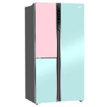 HRT-683PNGU1 Vogue 598L Peach Nyanza Glass 3-Door Convertible Fridge