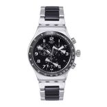 Unisex Black Swiss Made Chronograph Watch YVS441G