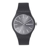 Unisex Gunmetal-Toned Swiss Analogue Watch SUOM708